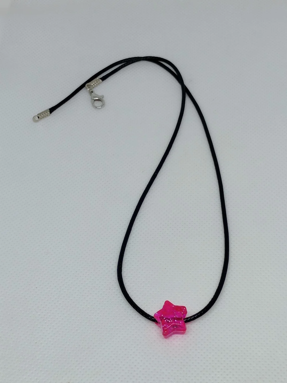 Pink Star Pendant Cord Necklace